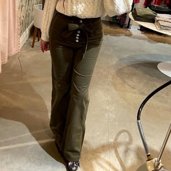 Veronica Beard Rosanna Corset Wide Leg Jeans Size 25 - Picture 9 of 9